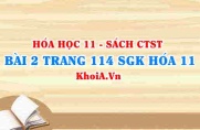 Bài 2 trang 114 SGK Hóa 11 Chân trời sáng tạo